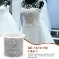 thumbnail image 4 of 1 Roll Rhinestone Chain DIY Wedding Sash Belt Rhinestone Chain Dress Decorative Chain, 4 of 9