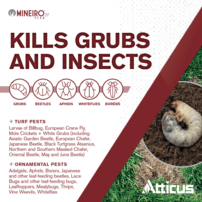 Atticus Mineiro 2F Flex Imidacloprid Insecticide, 1 Gal, Grub and