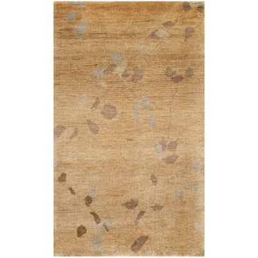 SAFAVIEH Martha Stewart Trellis Floral Area Rug, Amber, 3'9" x 5'9"