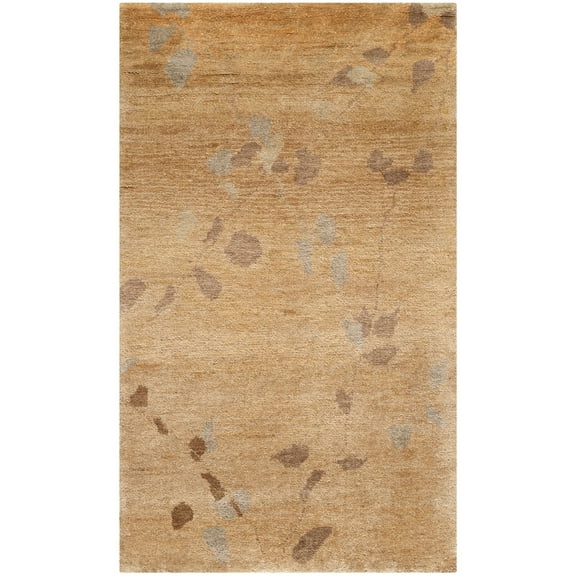 SAFAVIEH Martha Stewart Trellis Floral Area Rug, Amber, 3'9" x 5'9"