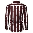 thumbnail image 4 of IROINNID Long Sleeve Shirts for Men Cozy Shirt Business Turndown Collar Blouse & Shirt Reduced,Burgundy, 4 of 9