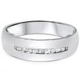 thumbnail image 2 of Pompeii Mens 5.5mm 1/6ct Princess Cut Diamond Wedding Ring 10K White Gold (H/I,I2-I3), 2 of 2