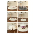 thumbnail image 3 of Faux Fur Sheepskin Rug Extra Soft Cozy Long Pile Carpet Carpet Fluffy Rugs Faux Fur Faux Lambskin Sheepskin For Bedroom Sofa Living Room-Khaki-Round diameter60CM(24in), 3 of 3