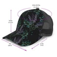 thumbnail image 2 of Lsque Lavender Flowers Printed Trucker Hat - Baseball Cap for Men Women - Breathable Mesh Side, Adjustable Fit - for Casual Wear, 2 of 7