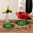 thumbnail image 7 of GZHJMY Enjoy Happy St.Patrick's Day Heat Resistant Trivets Potholders 2PCS, Round Cotton Weave Handmade Pot Holder, Non-Slip Hot Mats Kitchen Dining Plate Mat for Kitchen Pans Bowl Teapot, 7 of 7