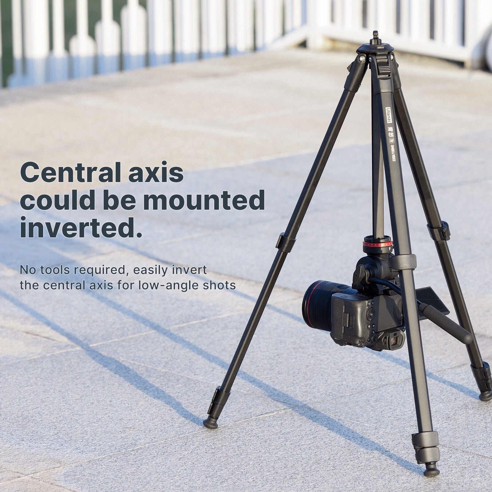 Ulanzi Ombra XIANG Travel Video Tripod with 360° Pan Head for DSLR Cameras and Smartphones, Lightweight Aluminum, 160cm Adjustable Height