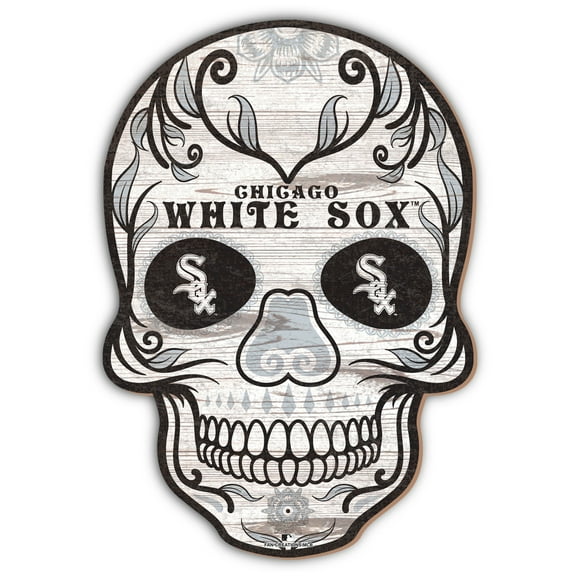 Chicago White Sox 12'' Sugar Skull Sign