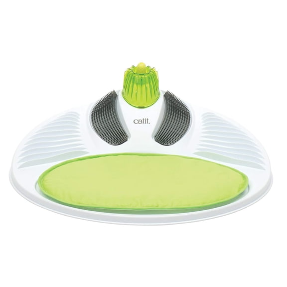 Catit Senses Cat Toy with Grooming Combs & Gum Stimulator, Green