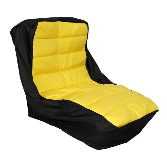 NIAIZEK Yellow Lawn Mower Seat Cover, Polyester Cotton Riding Tractor Seat Protector, Comfortable Fit