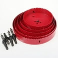 thumbnail image 4 of SENRISE Hole Saw Cutter Drill Bit Opening Hole M42 High Speed Steel 15mm-200mm Red, 4 of 7