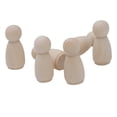 thumbnail image 4 of 20 Pack Lots Wooden Peg Dolls Unfinished Bodies Dolls Figurines Wedding Cake Toppers DIY Decoration Craft (55mm) 55mm Woman, 4 of 7