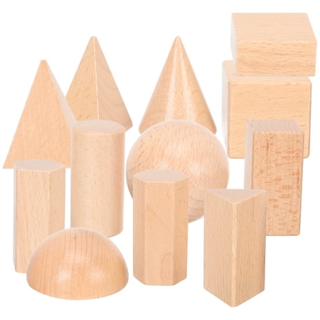 12 Pcs Geometry Model Kids Toys Geometric Shapes for Kids Classroom Manipulative Games Cubes Geometric Solids Child