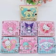 thumbnail image 2 of Sanrio-cartera de piel sintética con dibujos animados para mujer, Cartera de Hello Kitty, Kulomi Melody, Cinnamoroll, portatarjetas de identificación portátil, monedero bonito, regalos para niñas, nov, 2 of 4