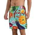 thumbnail image 2 of Kll Vegetable Men'S Casual Summer Beach Shorts Hawaiian Shorts With Pockets-Small, 2 of 9