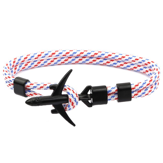 Fashion Anchor Airplane Bracelet Personalized Polyester Rope Bracelet Great Gift for Women Men New