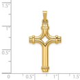 thumbnail image 3 of 14k Yellow Gold Cross Pendant Charm - 32mm x 17mm, 3 of 4