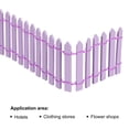 thumbnail image 3 of Unique Bargains Miniature Garden Fence, 35 Inch Long DIY Picket Fence Mini Ornament Light Purple, 3 of 5