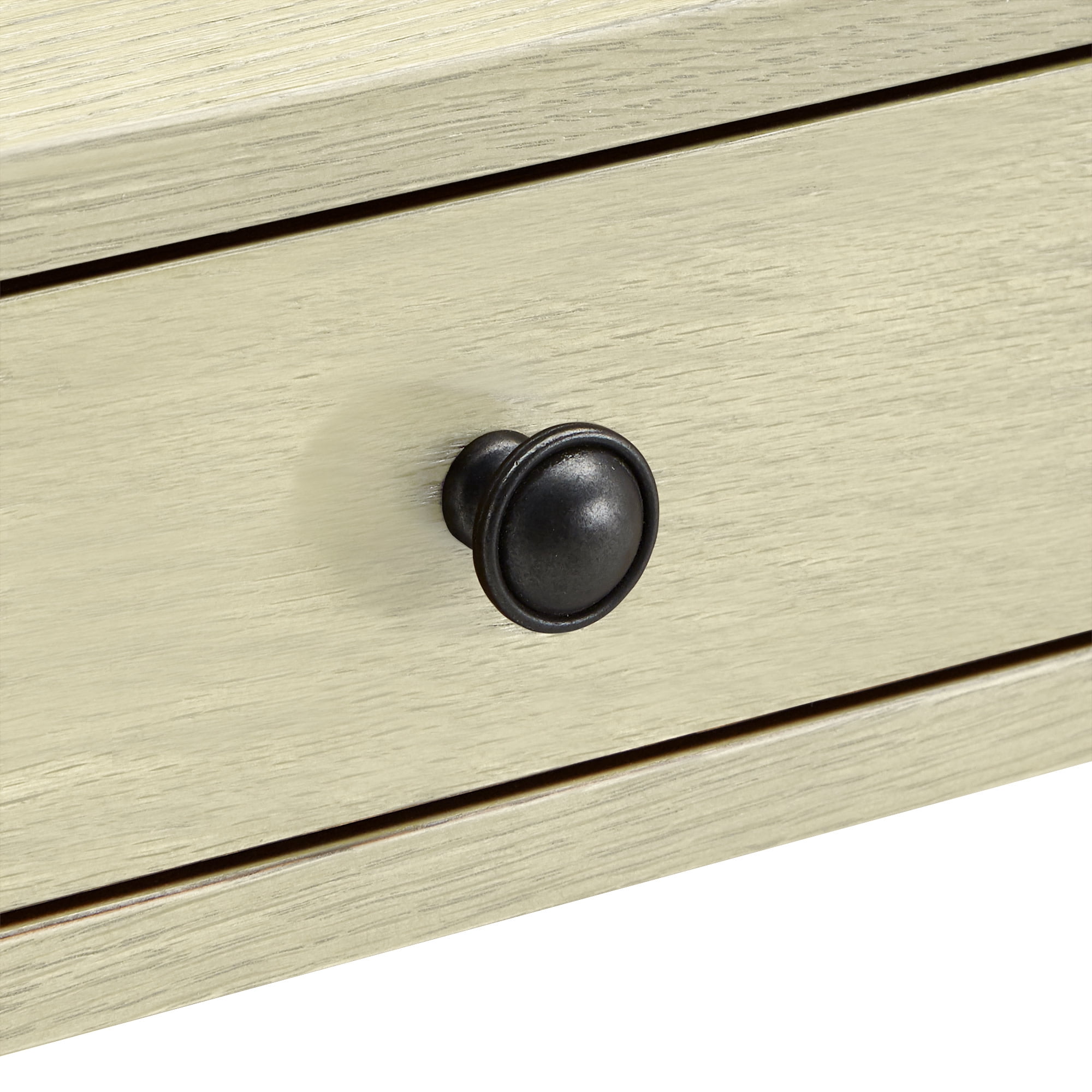Weston Home Ivo 2-Drawer Desk with Power Outlet, Ivory White