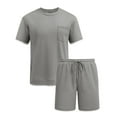 thumbnail image 6 of USNSM 2 Piece Sets for Mmen Summer 2025 Two Piece Matching Lounge Sets Short Casual Outfits Casual Fashion Vacation Clothes Gray M, 6 of 9