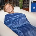 thumbnail image 2 of Huggaroo Weighted Blanket for Kids - 7 lb, 36 x 48 inches, Blue, 2 of 3