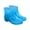 Blue, variant on Women Glossy PVC Ankle Rain Boots Slip on Waterproof Short Wellies, Multi Color Casual Outdoor Shoes for Rainy Daily Use Purple 8.5(41)