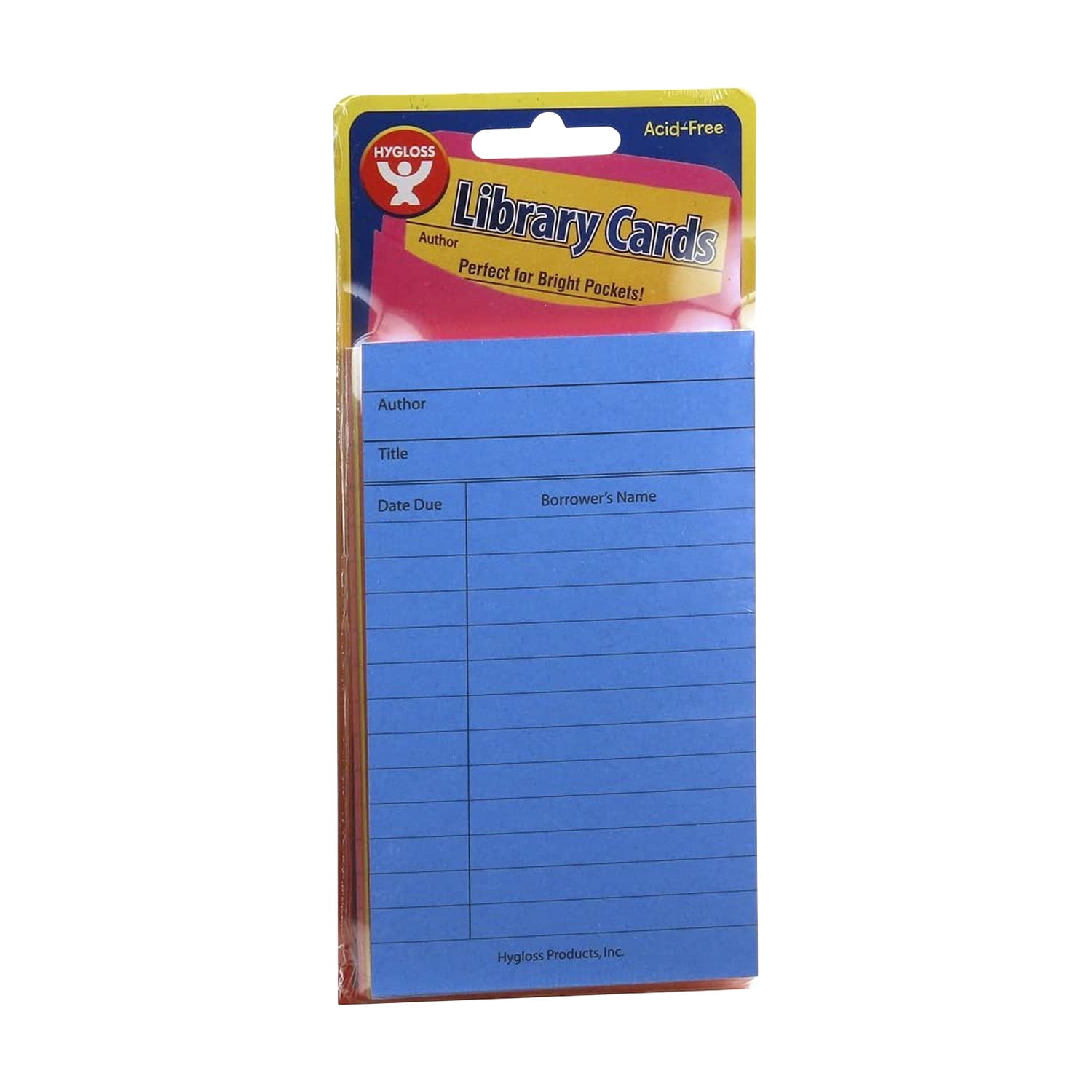 Hygloss Library Cards, Assorted Colors, Pack of 500