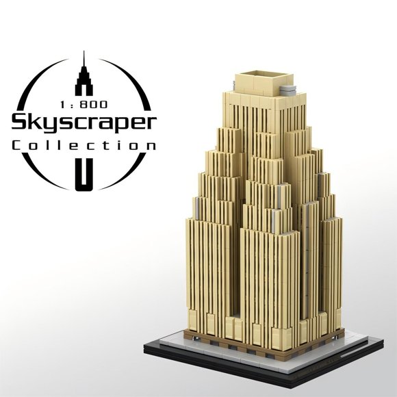 MOC-155966 The New Yorker Wyndham Hotel Modular Building Blocks Set Skyscraper MOC Bricks Toys 1:800 DIY Model