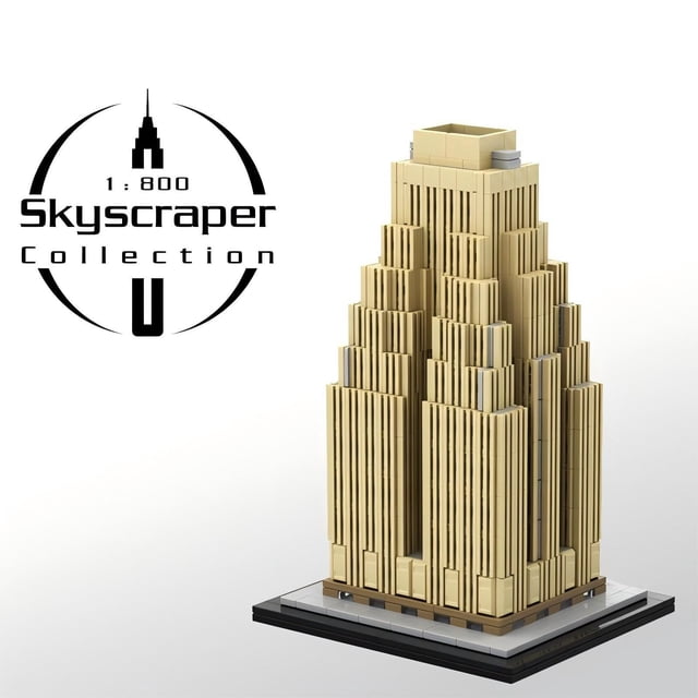 MOC-155966 The New Yorker Wyndham Hotel Modular Building Blocks Set Skyscraper MOC Bricks Toys 1:800 DIY Model