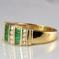 thumbnail image 2 of Mahablijewels Green Cubic Zirconia Baguette Cut Engagement Ring 14k Yellow Gold Finish, 2 of 2