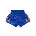 thumbnail image 3 of Rswnyirn Kids Boys Muay Thai Shorts Boxing Shorts Boxer Training Trunks Satin Kickboxing Shorts Blue 15-16, 3 of 4
