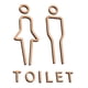 thumbnail image 5 of 2 piezas de letrero de baño, tablero de señalización para oficina, retro, hotel, pared, restaurante, logotipo de baño, WC oro, 5 of 9