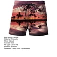 thumbnail image 7 of sunsanly Men Beach Shorts Drawstring Loose Casual 3D Design Soft Keep Cooling Polyester Coconut Tree Pattern Men Summer Shorts Beachwear, 7 of 7