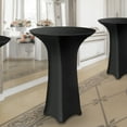 thumbnail image 5 of Lann's Linens - 32" Round Highboy Cocktail Table Cover, Stretch Spandex Fitted Tablecloth - Black, 5 of 5