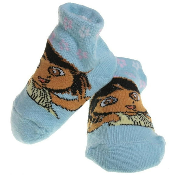 Dora The Explorer - Blue Floral Baby Socks