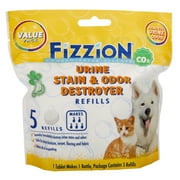 Fizzion Urine Pet Stain and Odor Destroyer - Removes Pet Urine Stains and Odors Safely with The Professional Cleaning Power of CO2 (5 Tablets)