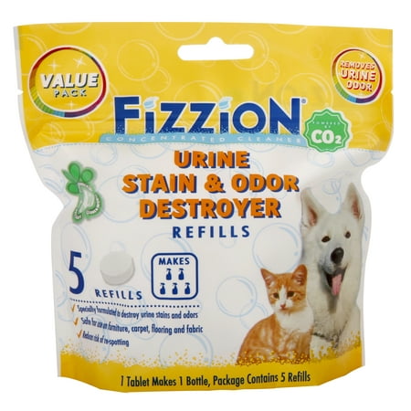 Fizzion Urine Pet Stain and Odor Destroyer - Removes Pet Urine Stains and Odors Safely with The Professional Cleaning Power of CO2 (5 (Best Product For Removing Pet Urine In Carpet)