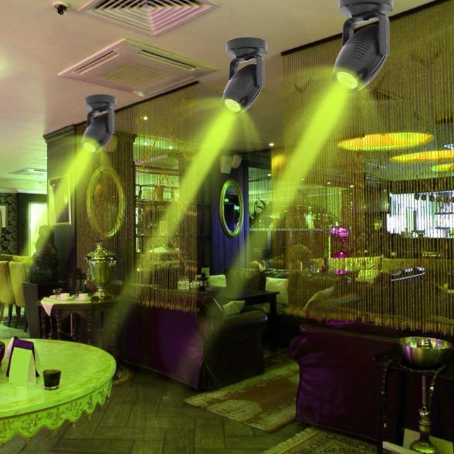 Foco de escenario LED 85-265V 360 grados KTV Bar Party Spot Beam Lamp (Verde)