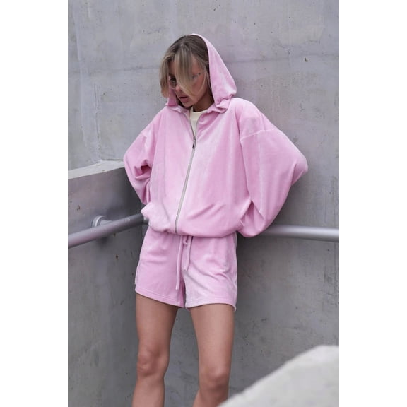 Hoodie and Shorts Lounge Set