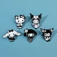 thumbnail image 3 of Broches de esmalte Sanrio de estilo oscuro, broches de Hello Kitty Kuromi Melody Cinnamoroll para regalos de Halloween, accesorios de moda, 3 of 4