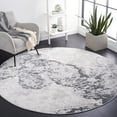 thumbnail image 2 of SAFAVIEH Toscana Emmett Abstract Polyester Area Rug, Grey/Ivory, 6'7" x 6'7" Round, 2 of 8