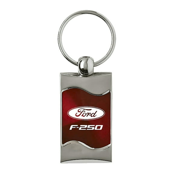 Ford F-250 Keychain & Keyring - Burgundy Wave