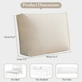 thumbnail image 2 of Desirable Life Corduroy Headboard Pillow 31.5" x 21.6" x 5.9" Full-Filled Backrest Wedge for Bed/Dorm Removable Washable Cover Supportive Reading Pillow, 2 of 7