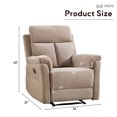 thumbnail image 3 of Bonzy Home Manual Reclining Chair, Modern Single‑Seat Recliner Sofa for Adult with Padded Armrests and Adjustable Backrest for Living Room, Bedroom & Reading Room, Taupe, 3 of 6
