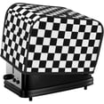 thumbnail image 2 of Black White Checkered 2 Slice Toaster Cover, Waterproof Dust Cover For Small Kitchen Appliance, 2 of 8