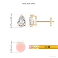 thumbnail image 2 of ANGARA Natural Diamond Solitaire Stud Earrings in 14K Yellow Gold for Women (Size-6x4mm| Color-I-J| Clarity-I1-I2) | April Birthstone, Anniversary, Jewelry Gift for Women | Natural Diamond Earrings, 2 of 8