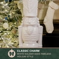 thumbnail image 3 of Fraser Hill Farm Resin Nutcracker Soldier Figurine, 4-Ft, Glossy White, FFRS048-1SOL-WHT, 3 of 12