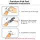 thumbnail image 4 of Protector de patas de muebles de fieltro con tornillo 16mm 5/8" Dia 48pcs, 4 of 7