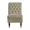 thumbnail image 2 of Linon Cora Tufted Velvet Slipper Chair, Mink, 2 of 6