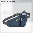 thumbnail image 5 of Sac Banane avec Porte-Bouteille d'Eau, Sac de Taille Imperméable pour la Course, Ceinture de Sport Réfléchissante avec Sangle Réglable, Pochette d'Hydratation pour Entraînement Physique Jogging Randonnée, 5 of 5