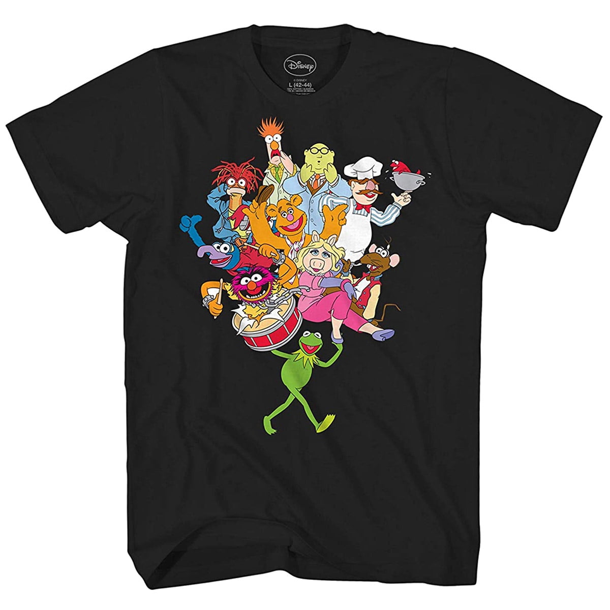 Disney The Muppets Men's Character Bundle Licensed Adult T-shirt (Large ...